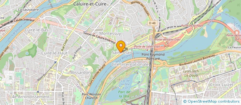 localisation de l'entreprise BAR LE SAINT CLAIR à CALUIRE-ET-CUIRE