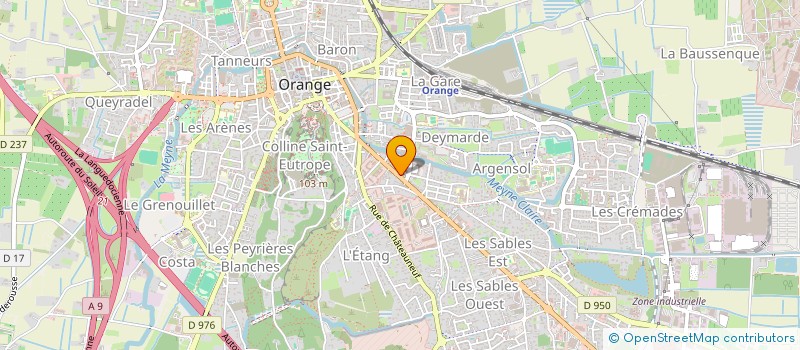 localisation de l'entreprise BAR LE VELODROME à ORANGE