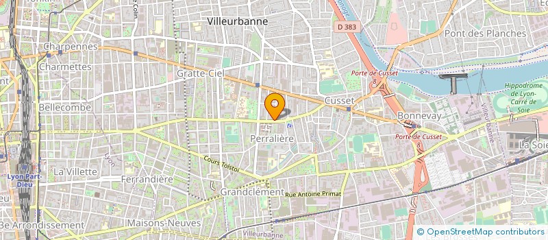 localisation de l'entreprise BAR PRESSE DU 4 AOUT SARL  VILLEURBANNE