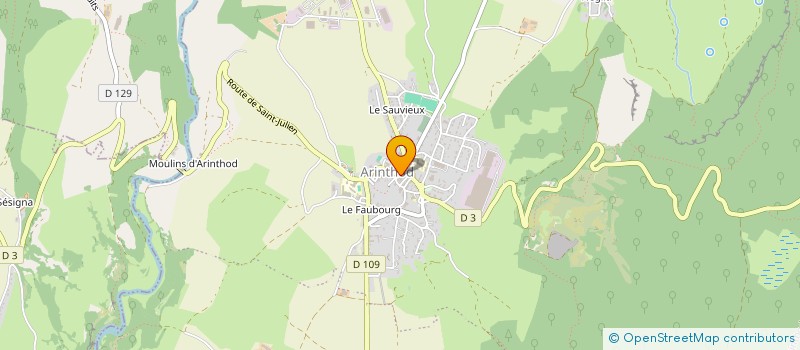 localisation de l'entreprise BAR RESTAURANT LES ARCADES  ARINTHOD