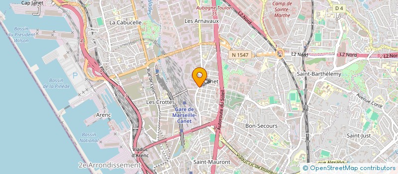 localisation de l'entreprise BAR TABAC DU CANET à MARSEILLE