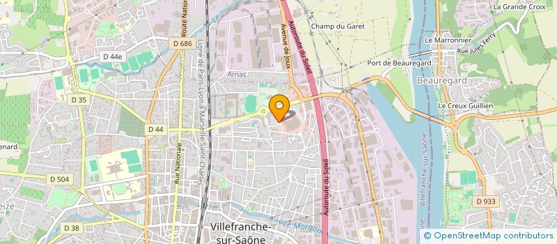 localisation de l'entreprise BAR TABAC LE GARET à VILLEFRANCHE-SUR-SAONE