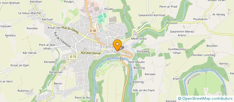 localisation de l'entreprise BARA'K'AT à CHATEAUNEUF-DU-FAOU