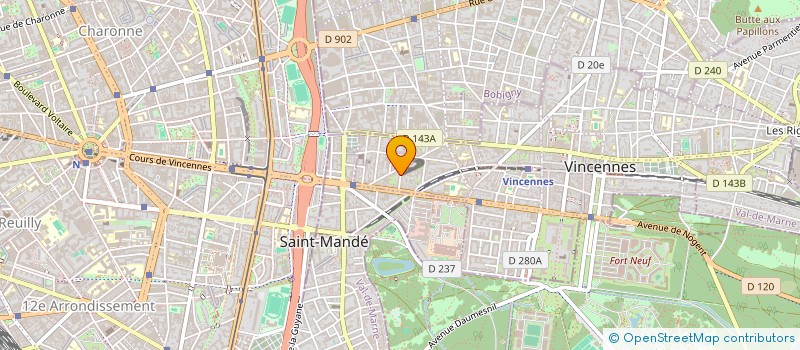 localisation de l'entreprise BARACA à VINCENNES