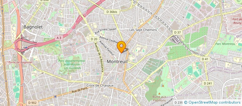localisation de l'entreprise BARAKA à MONTREUIL