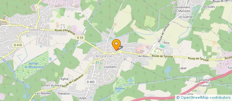 localisation de l'entreprise BARAKETA à ANGRESSE