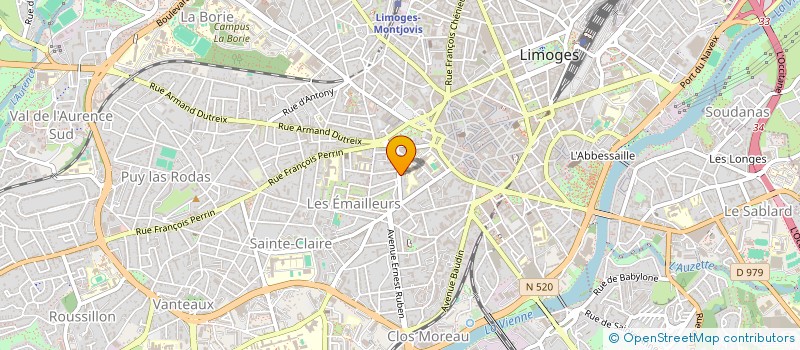 localisation de l'entreprise BARANGER & PARTNERS à LIMOGES