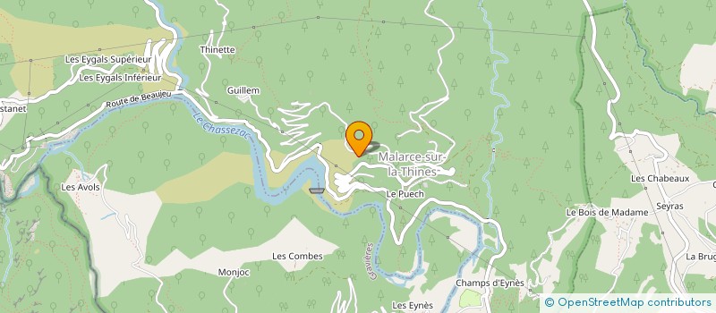 localisation de l'entreprise BARANHAS  MALARCE-SUR-LA-THINES