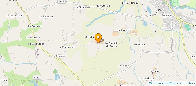 localisation de l'entreprise BARAT à ROUGE
