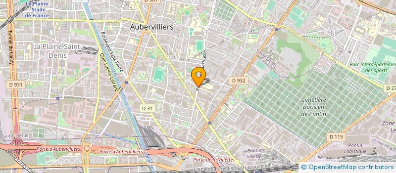 localisation de l'entreprise BARAY à AUBERVILLIERS