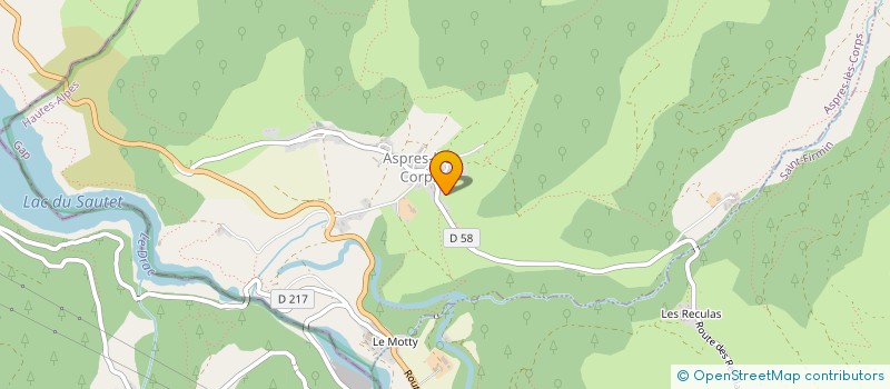 localisation de l'entreprise BARBAN CHARPENTE  ASPRES-LES-CORPS