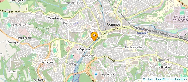 localisation de l'entreprise BARBARA KERVELLA ET CYRIL BLANCHARD NOTAIRES ASSOCIES D'UNE SOCIETE CIVILE PROFESSIONNELLE TITULAIRES D'UN OFFICE NOTA à QUIMPER