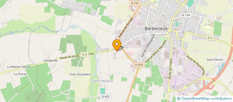 localisation de l'entreprise BARBE YEUX SERVICES à BARBEZIEUX-SAINT-HILAIRE