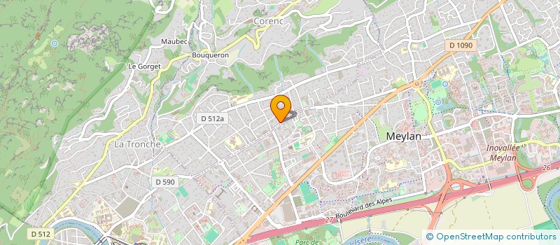 localisation de l'entreprise BARBER CLUB MEYLAN  CORENC