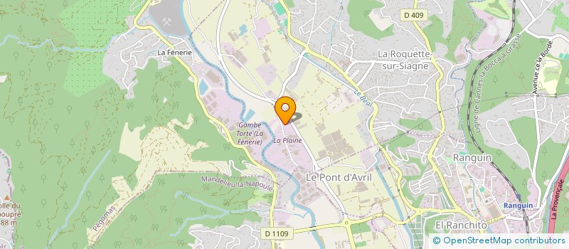 localisation de l'entreprise BARBERIS DECHETS VERTS (BDV) à LA ROQUETTE-SUR-SIAGNE