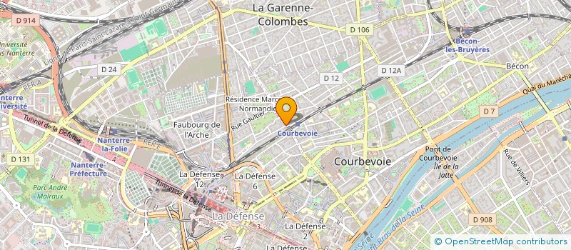 localisation de l'entreprise BARBERSHOP DE LA GARE à COURBEVOIE