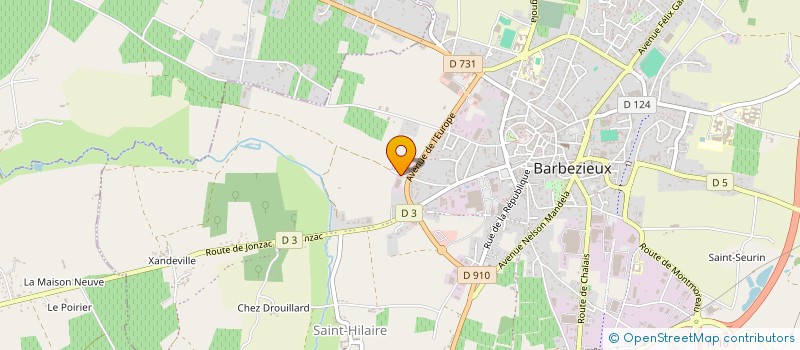 localisation de l'entreprise BARBEZIEUX AUTO BILAN à BARBEZIEUX-SAINT-HILAIRE