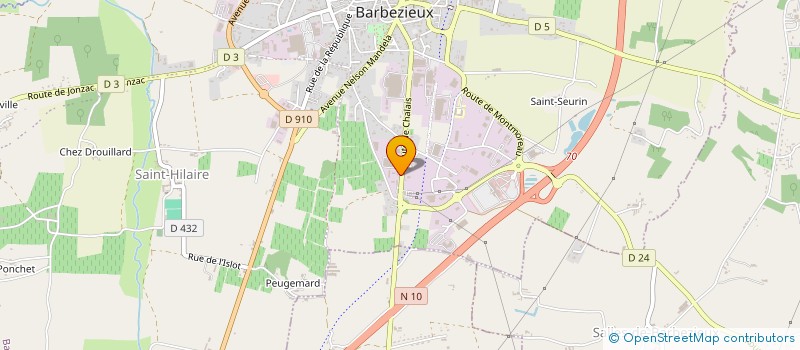 localisation de l'entreprise BARBEZIEUX DEPANNAGE  BARBEZIEUX-SAINT-HILAIRE