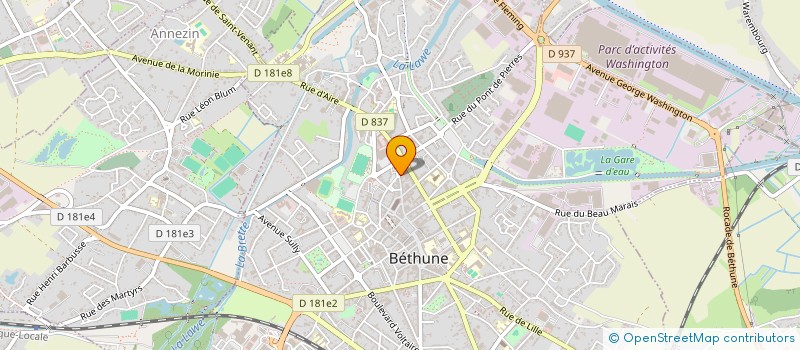 localisation de l'entreprise BARBIER BETHUNE à BETHUNE