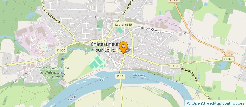 localisation de l'entreprise BARBIER DU CHATEAU à CHATEAUNEUF-SUR-LOIRE