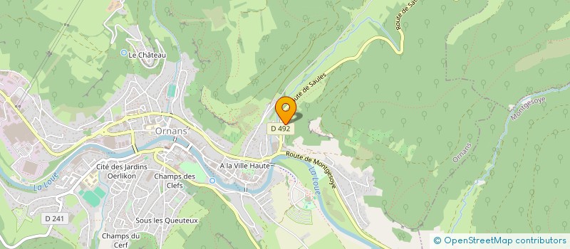 localisation de l'entreprise BARBIER METALLERIE SERRURERIE  ORNANS