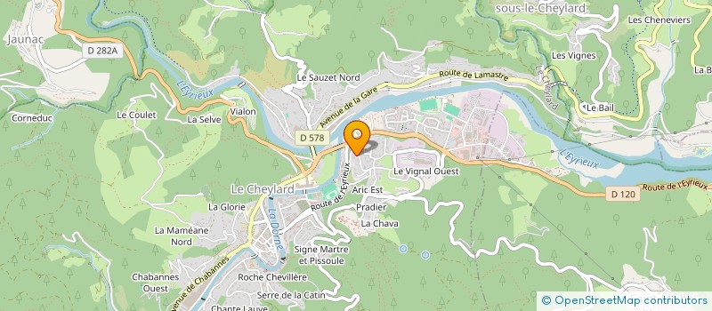 localisation de l'entreprise BARBISAN SPORT  LE CHEYLARD