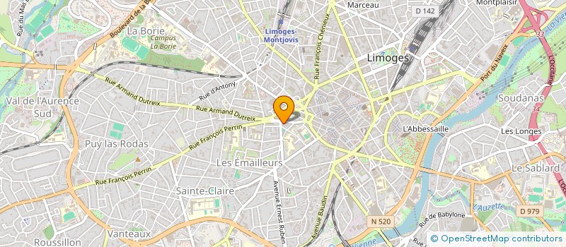 localisation de l'entreprise BARBOUR à LIMOGES