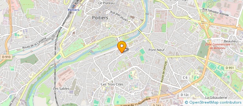 localisation de l'entreprise BARCLER à POITIERS