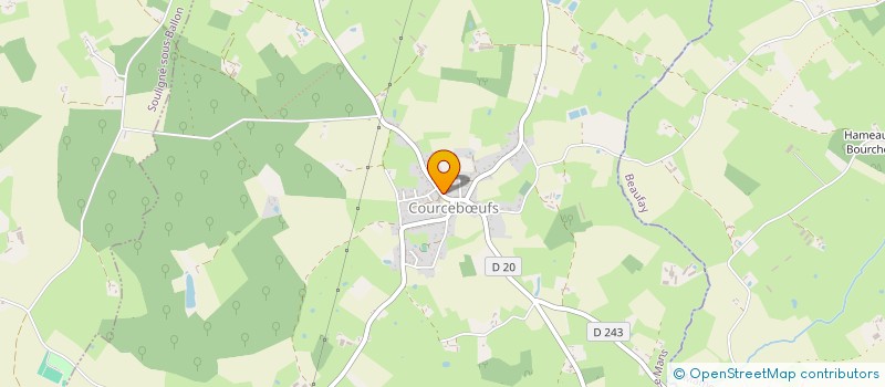 localisation de l'entreprise BARCO, CAFE DES HABITANTS, COURCEBOEUFS  COURCEBUFS
