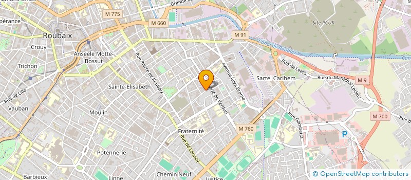 localisation de l'entreprise BARCROM à ROUBAIX