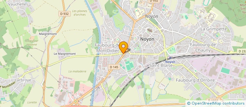 localisation de l'entreprise BARDAGE COUVERTURE ETANCHEITE SARL à NOYON
