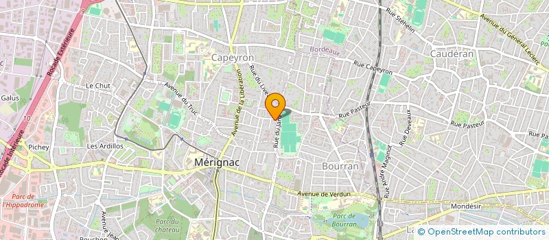 localisation de l'entreprise BARDAGE ETANCHEITE BORDELAISE  MERIGNAC