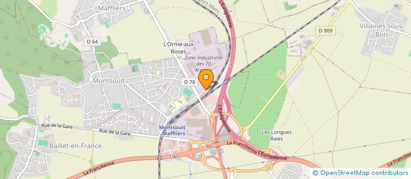 localisation de l'entreprise BARDAGE ETANCHEITE COUVERT ISOLATION BTP à MONTSOULT