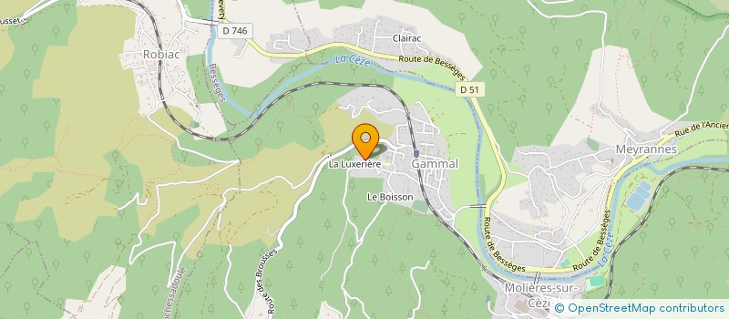 localisation de l'entreprise BARDAGE ETANCHEITE MACONNERIE à MOLIERES-SUR-CEZE