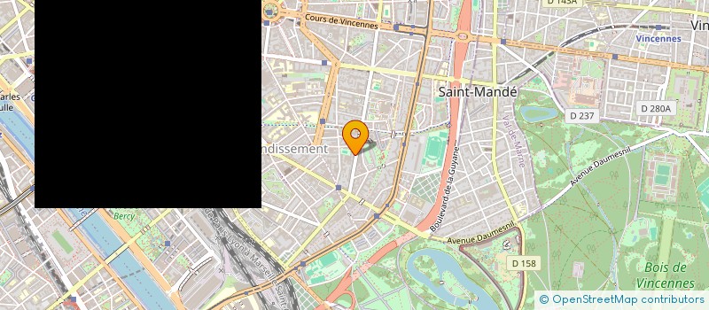 localisation de l'entreprise BARDAGE ETANCHEITE TOITURE ISOLATION à PARIS
