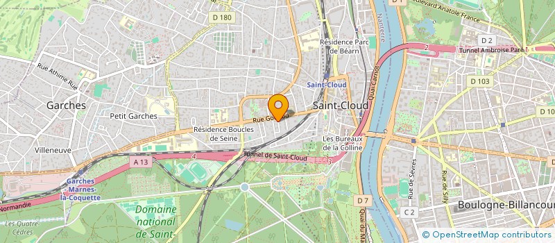 localisation de l'entreprise BARDINET 215 à SAINT-CLOUD