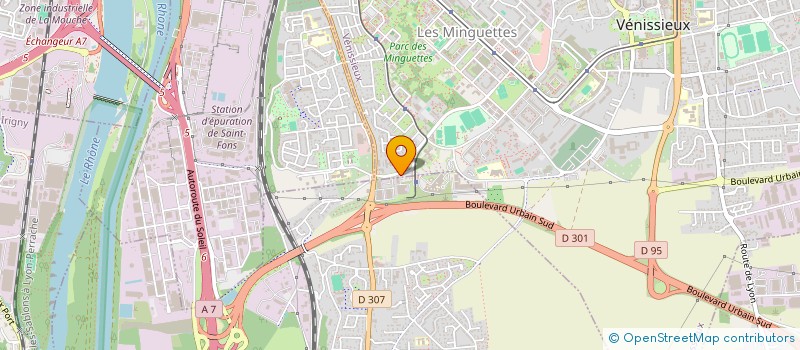 localisation de l'entreprise BARET à VENISSIEUX