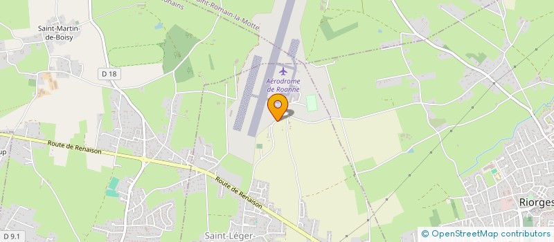 localisation de l'entreprise BARGE AVIATION à SAINT-LEGER-SUR-ROANNE