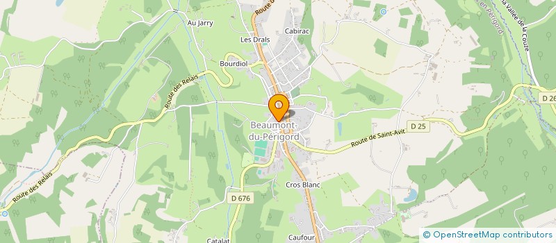localisation de l'entreprise BARIAT ET FILS à BEAUMONTOIS EN PERIGORD