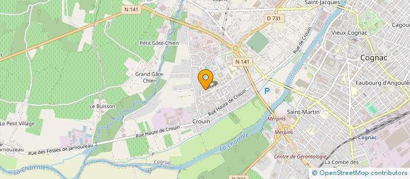 localisation de l'entreprise BARIK ARYTHM à COGNAC