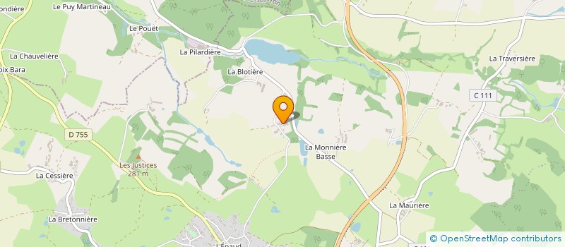 localisation de l'entreprise BARITAUDE à SEVREMONT