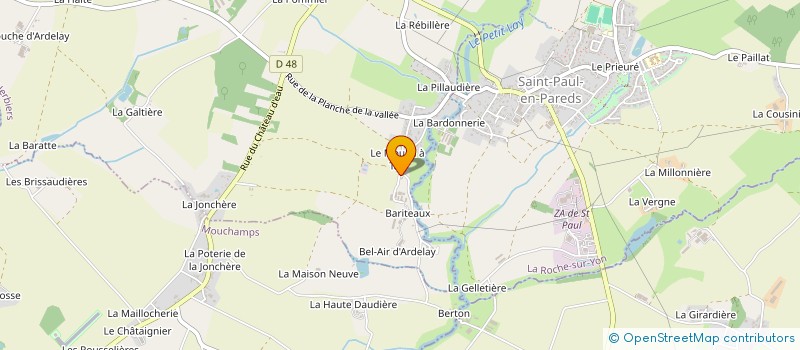 localisation de l'entreprise BARITEAUX  LES HERBIERS