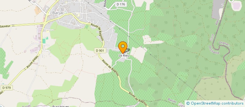 localisation de l'entreprise BARJAC DISTILLATION  BARJAC