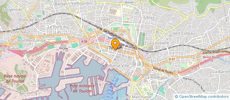 localisation de l'entreprise BARJOLS.TRANSPORTS.SERVICES  TOULON