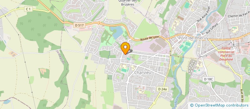 localisation de l'entreprise BARN'TECH  CHARVIEU-CHAVAGNEUX