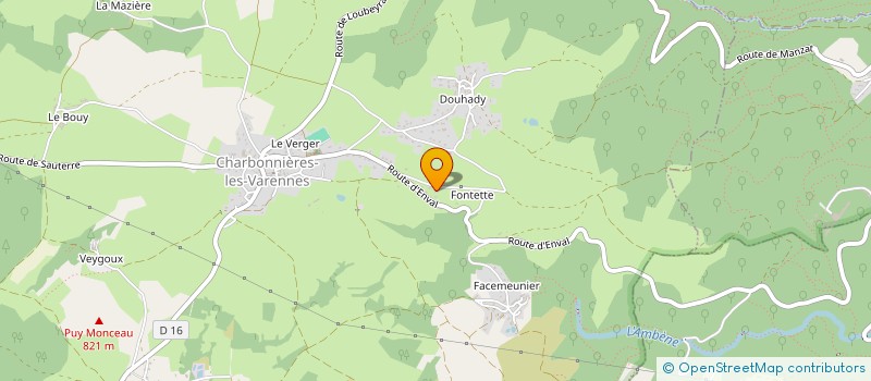 localisation de l'entreprise BARNABE GESTION TRAVAUX ENVIRONNEMENT  CHARBONNIERES-LES-VARENNES