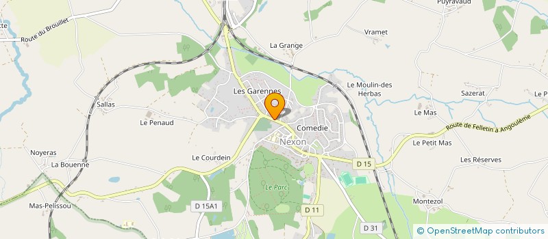 localisation de l'entreprise BARNAUD ALIMENTATION à NEXON