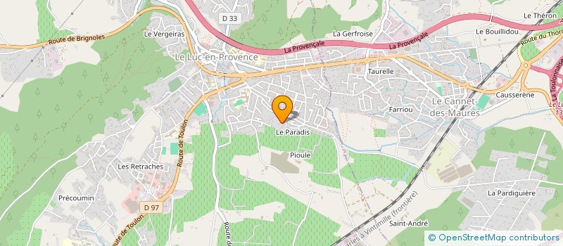 localisation de l'entreprise BARNEOUD CONSTRUCTION  LE LUC