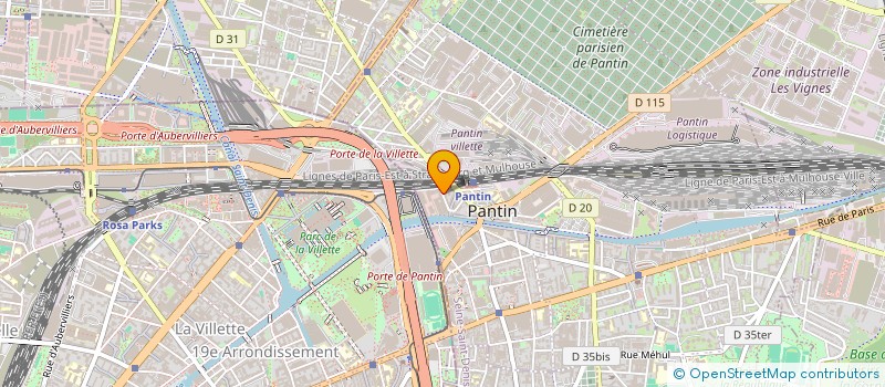localisation de l'entreprise BAROC & ASSOCIES à PANTIN