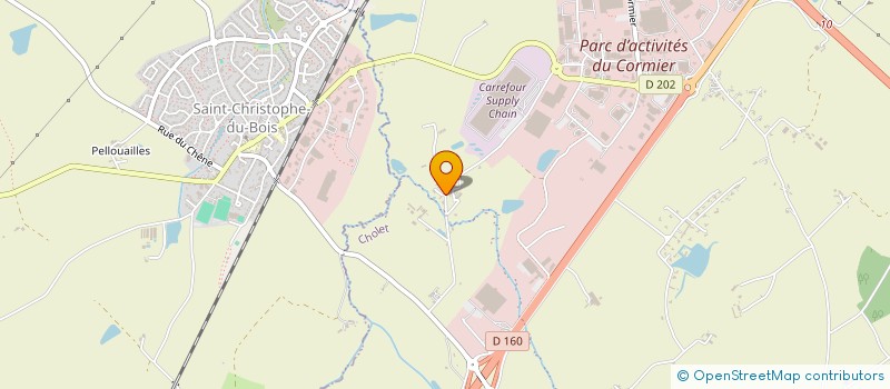 localisation de l'entreprise BARON  CHOLET